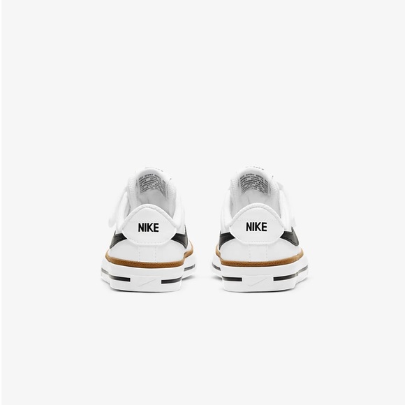 Nike Court Legacy Low White Desert Ochre Little Kids Shoes 11Y-3Y DA5381-102 - Picture 2 of 6
